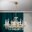 Candelabru clasic cristal alama Aur 24k 10xE14/40W, Maria Theresia-A LU 2211/10 MT Gold Orion